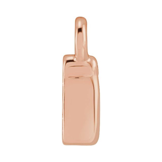 14K Yellow Or White Or Rose Gold Round .75 Mm I1, H+ Polished Natural Diamond Lowercase Initial Dangle