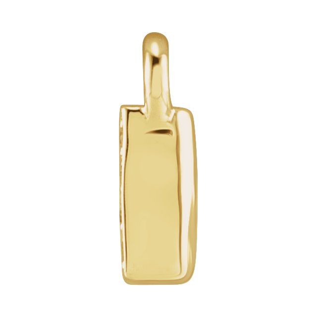 14K Yellow Or White Or Rose Gold Round .75 Mm I1, H+ Polished Natural Diamond Lowercase Initial Dangle