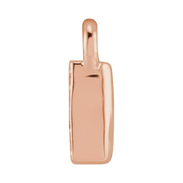 14K Yellow Or White Or Rose Gold Round .75 Mm I1, H+ Polished Natural Diamond Lowercase Initial Dangle