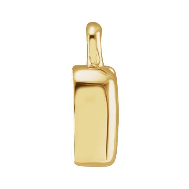 14K Yellow Or White Or Rose Gold Round .75 Mm I1, H+ Polished Natural Diamond Lowercase Initial Dangle