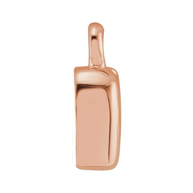 14K Yellow Or White Or Rose Gold Round .75 Mm I1, H+ Polished Natural Diamond Lowercase Initial Dangle
