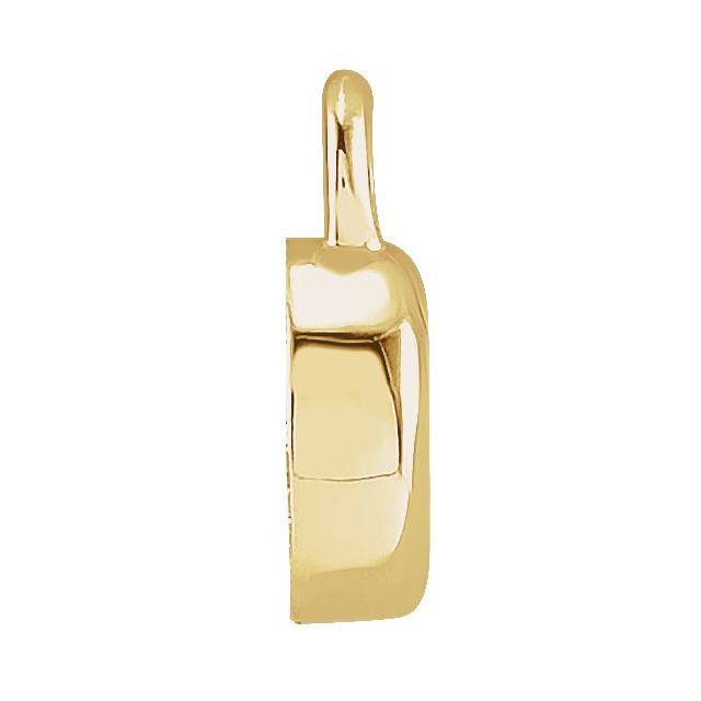 14K Yellow Or White Or Rose Gold Round .75 Mm I1, H+ Polished Natural Diamond Lowercase Initial Dangle