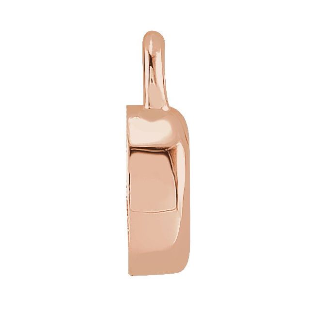 14K Yellow Or White Or Rose Gold Round .75 Mm I1, H+ Polished Natural Diamond Lowercase Initial Dangle