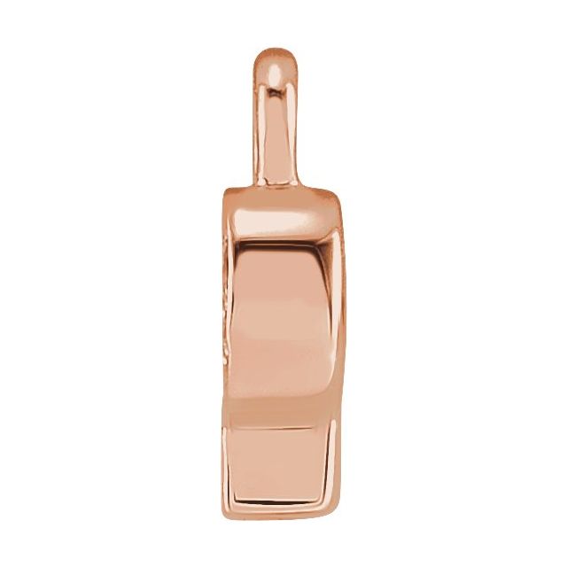 14K Yellow Or White Or Rose Gold Round .75 Mm I1, H+ Polished Natural Diamond Lowercase Initial Dangle