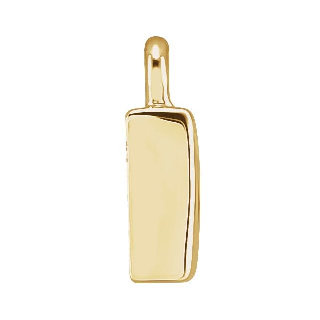 14K Yellow Or White Or Rose Gold Round .75 Mm I1, H+ Polished Natural Diamond Lowercase Initial Dangle