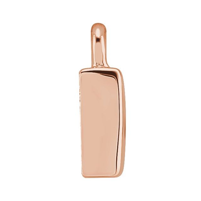 14K Yellow Or White Or Rose Gold Round .75 Mm I1, H+ Polished Natural Diamond Lowercase Initial Dangle