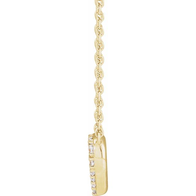 14K Yellow Or White Gold 10 X 9 Mm 16-18 In Polished 1/5 Ctw Lab-Grown Diamond Heart Necklace