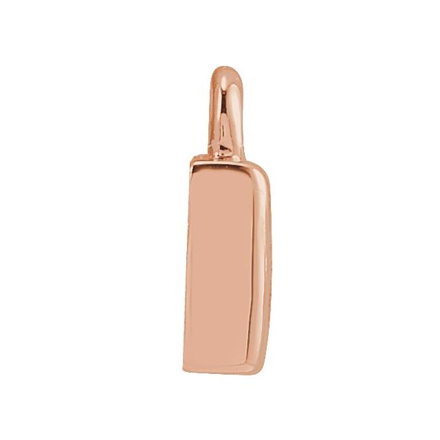 14K Yellow Or White Or Rose Gold Round .75 Mm I1, H+ Polished Natural Diamond Lowercase Initial Dangle