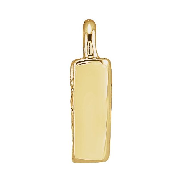 14K Yellow Or White Or Rose Gold Round .75 Mm I1, H+ Polished Natural Diamond Lowercase Initial Dangle