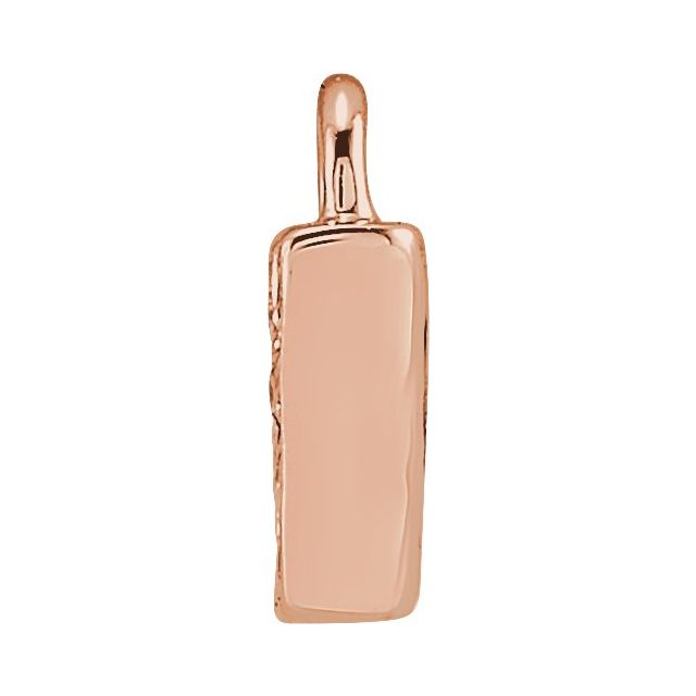 14K Yellow Or White Or Rose Gold Round .75 Mm I1, H+ Polished Natural Diamond Lowercase Initial Dangle