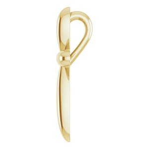 14K Yellow Gold 17 X 13.01 Mm 16-18 In Polished Cross Necklace