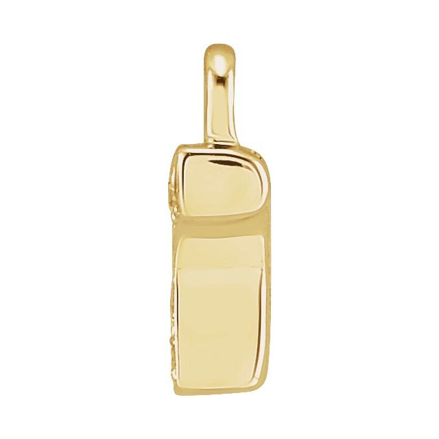 14K Yellow Or White Or Rose Gold Round .75 Mm I1, H+ Polished Natural Diamond Lowercase Initial Dangle