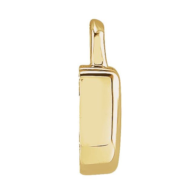 14K Yellow Or White Or Rose Gold Round .75 Mm I1, H+ Polished Natural Diamond Lowercase Initial Dangle
