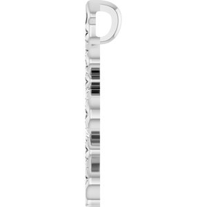 14K White Gold 19.5 X 6.76 Mm Polished Snake Pendant