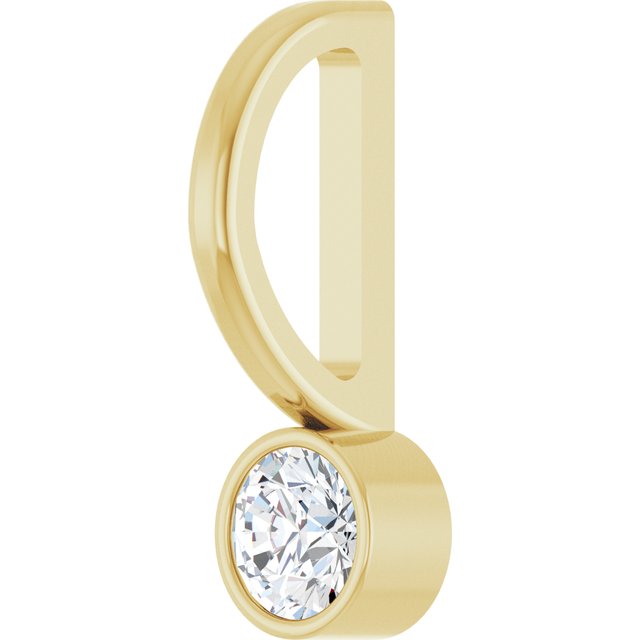 14K Yellow Gold Or Sterling Silver Round 3Mm I1, G-H Polished Natural Gemstone Charm/Pendant