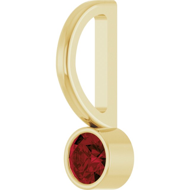 14K Yellow Gold Or Sterling Silver Round 3Mm I1, G-H Polished Natural Gemstone Charm/Pendant