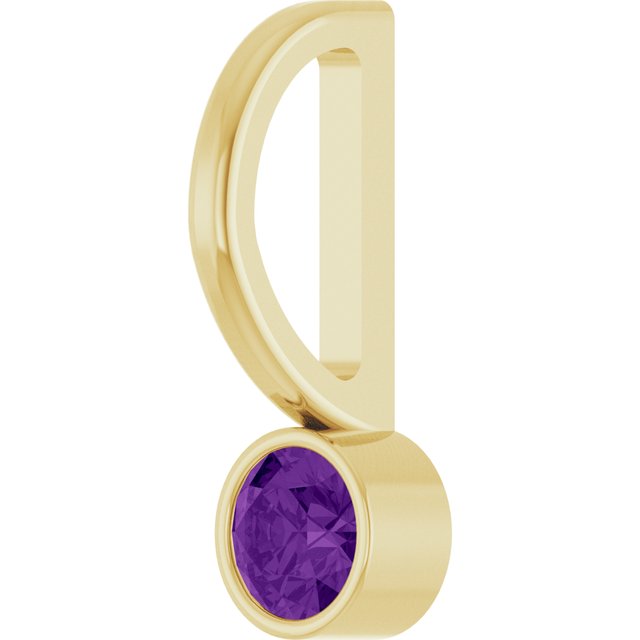 14K Yellow Gold Or Sterling Silver Round 3Mm I1, G-H Polished Natural Gemstone Charm/Pendant