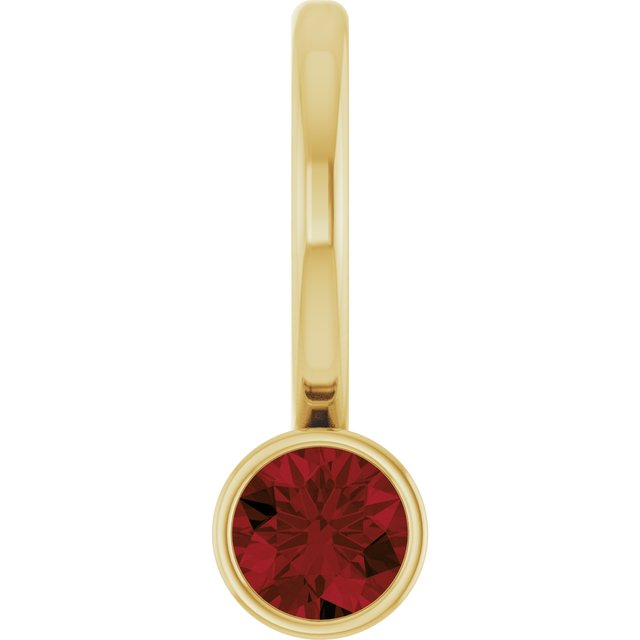 14K Yellow Gold Or Sterling Silver Round 3Mm I1, G-H Polished Natural Gemstone Charm/Pendant
