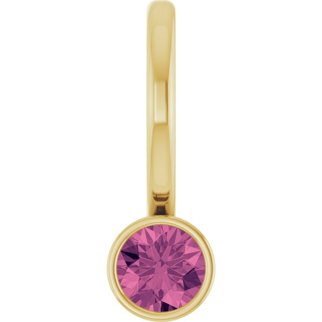 14K Yellow Gold Or Sterling Silver Round 3Mm I1, G-H Polished Natural Gemstone Charm/Pendant