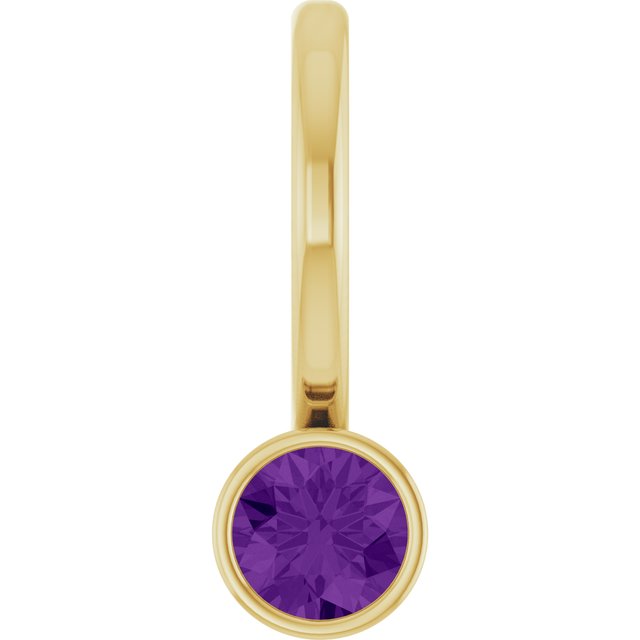 14K Yellow Gold Or Sterling Silver Round 3Mm I1, G-H Polished Natural Gemstone Charm/Pendant
