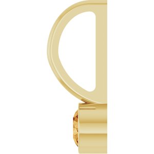 14K Yellow Gold Round 3 Mm Natural Citrine Bezel-Set Pendant