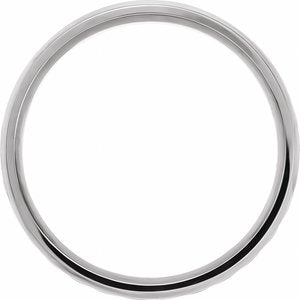 10K White Gold 6 Mm Polished Comfort-Fit Rope Band Size 10