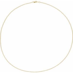 14K Yellow Gold-Filled Or White Or Rose Gold Or Sterling Silver Or Rhodium Plated Silver 1.5 Mm 16 In Lobster Clasp Polished Cable Chain