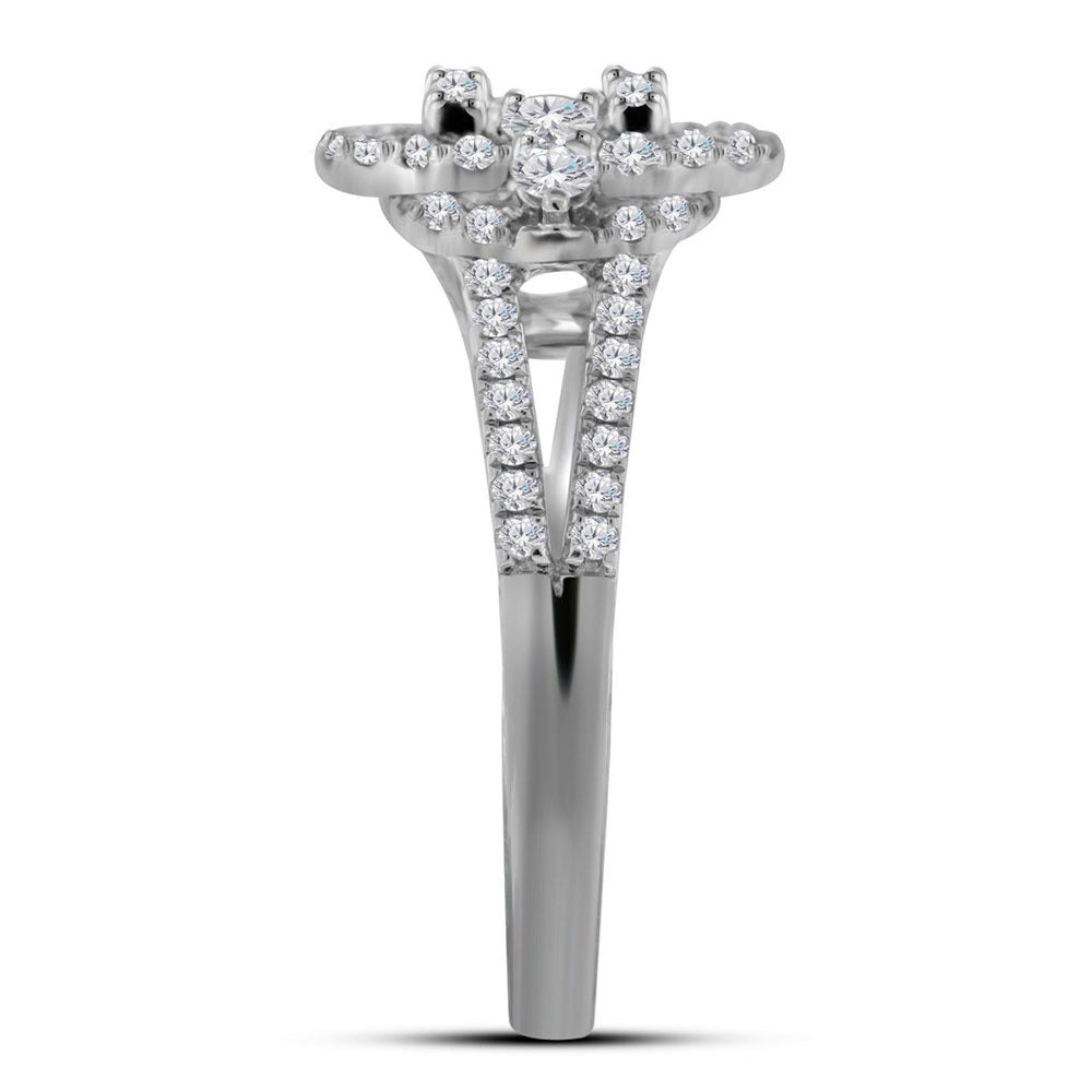 18K White Gold Baguette Diamond Square Bridal Wedding Engagement Ring 3/4 Cttw, Womens Size: 5-10