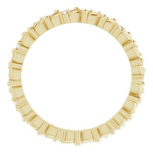 14K Yellow Gold Round .8 Mm Gh Si2-Si3 .03 Ctw Natural Diamond Band Size 4.5