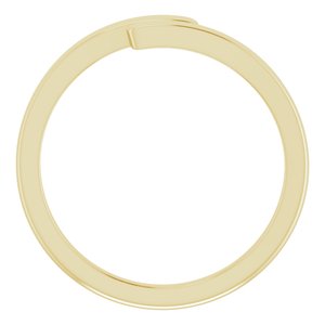 14K Yellow Gold Polished Engravable Bypass Ring Size 7