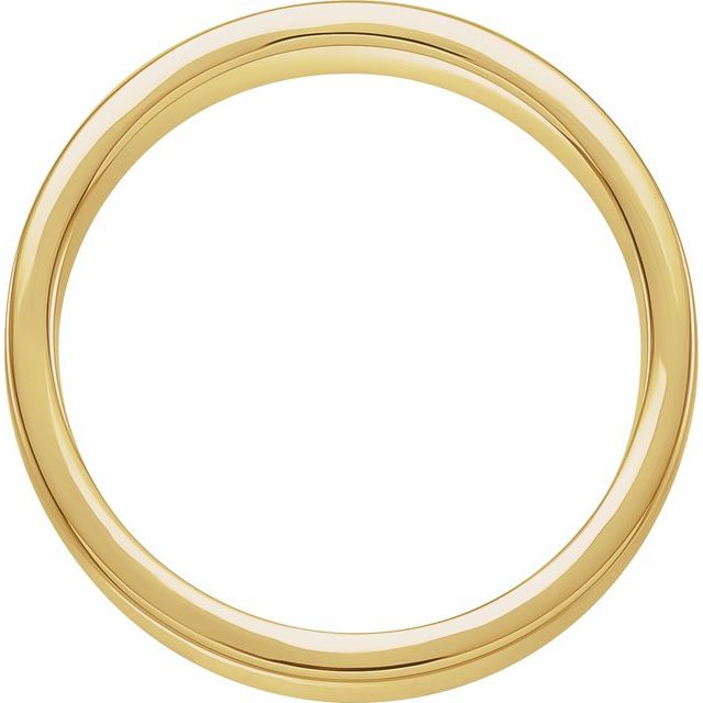 10K Yellow Gold 6 Mm Polished Nugget Patterned Inlay Standard-Fit Flat Band With Satin Finish, Size 10
