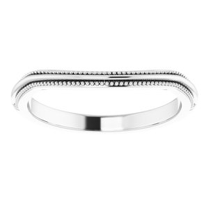 14K White Gold Polished Matching Band Size 7