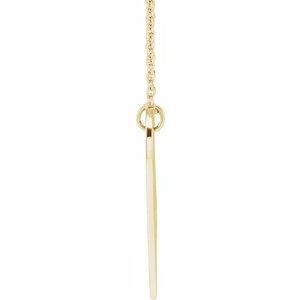 14K Yellow Gold 20.02 X 17.15 Mm 16-18 In Polished Elongated Heart With Evil Eye Necklace