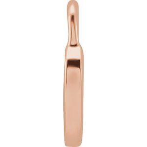 14K Rose Gold 11.57 X 8.7 Mm Polished Enamel Heart Pendant