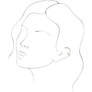 14K White Gold Metal Ear Cuff