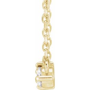 14K Yellow Gold Round 2.5Mm G-H I1 1/5 Ctw Natural Diamond Three-Stone Necklace, Length: 18 In