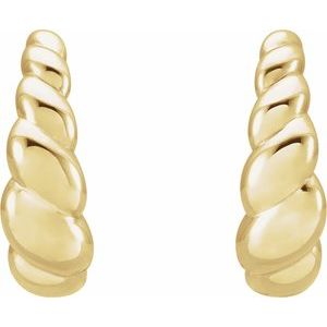 14K Yellow Gold Hoop Earrings