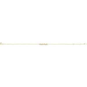 14K Yellow Gold 22.65 X 3.21 Mm 6 1/2-7 1/2 In Polished Lowercase Script Nana Bracelet
