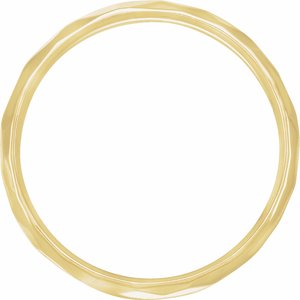 14K Yellow Gold 5 Mm Polished Textured Patterned Wedding Band Size 10