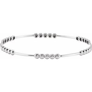 Sterling Silver 7 3/4 In Polished Bangle Bracelet