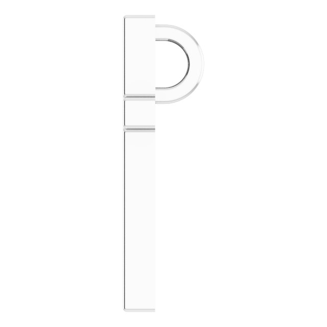 14K White Gold 12 X 7.61 Mm Polished Cross Pendant