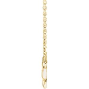 14K Yellow Gold 18.44 X 8.58 Mm 18 In Polished Nature Inspired Necklace