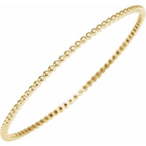 14K Yellow Gold 7 3/4 In Polished Bangle Bracelet