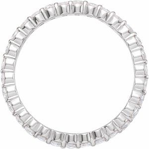 14K White Gold Round 2 Mm Ghi Vs/Si1 1/2 Ctw Natural Diamond Eternity Band Size 4.5