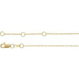 14K Yellow Gold 26.16 X 3.32 Mm 6 1/2-7 1/2 In Polished Lowercase Script "Mama" Bracelet