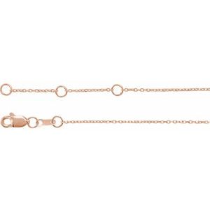 14K Rose Gold 26.16 X 3.32 Mm 6 1/2-7 1/2 In Polished Lowercase Script "Mama" Bracelet