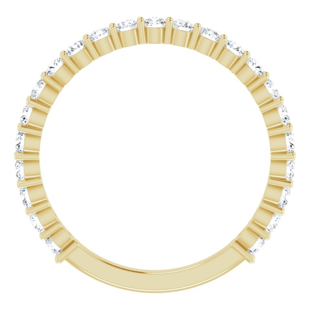 14K Yellow Or White Or Rose Gold Or Platinum Round I1, G-H Polished Natural Diamond Matching Band, Size 7