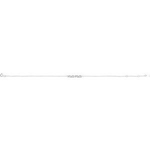 Sterling Silver 22.65 X 3.21 Mm 6 1/2-7 1/2 In Polished Lowercase Script Nana Bracelet
