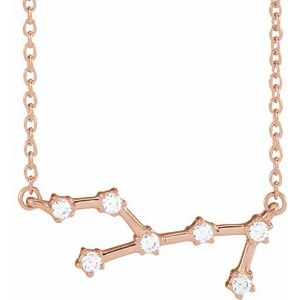 14K Rose Gold Round 1.7 Mm I1, H+ 16-18 In Polished Natural Diamond Necklace