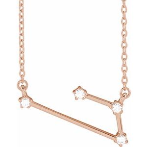14K Rose Gold Round 1.7 Mm I1, H+ 16-18 In Polished Natural Diamond Necklace